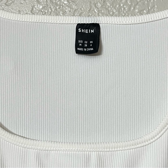 SHEIN EMERY ROSE Two Tone Belted A-line Dress (Green, Medium) - Picture 7 of 11